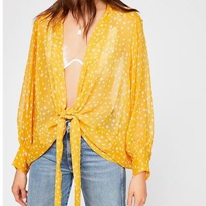 Star Gazed Tie Front Kimono Top